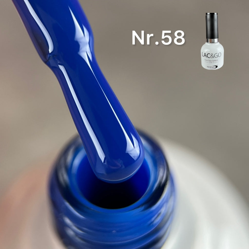 3 in 1 Lac & Go UV-Lack (Base+Lack+Top in einem) Nr. 58 (TPO-free)