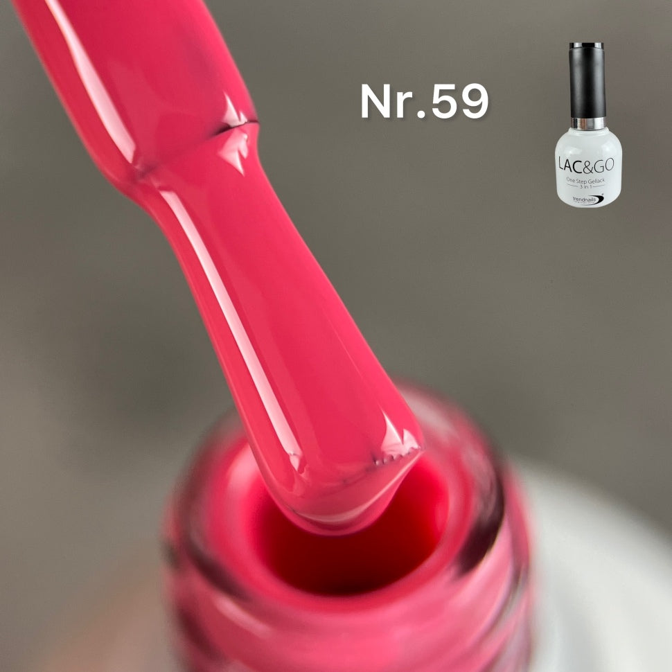 3 in 1 Lac & Go UV-Lack (Base+Lack+Top in einem) Nr. 59 (TPO-free)