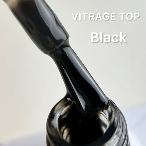 Vitrage Top Coat Black NO WIPE 10ml von Love My Nails