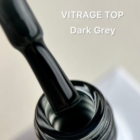 Vitrage Top Coat Dark Grey NO WIPE 10ml von Love My Nails