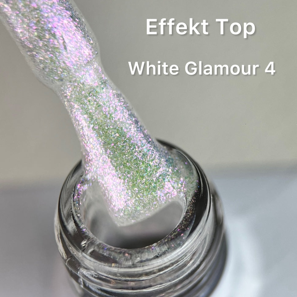 Effect Top Coat White Glam 4 БЕЗ ЛИПКОГО СЛОЯ 10ml от Love My Nails
