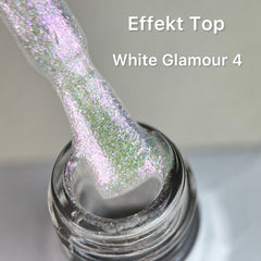 Effect Top Coat White Glam 4 NO WIPE 10ml di Love My Nails