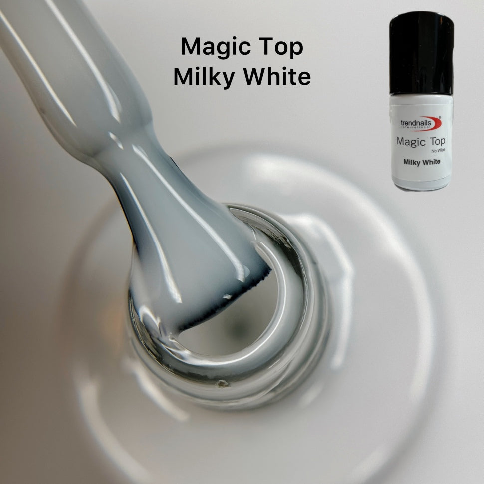 Magic Top No Wipe Versiegler Milky White 12ml von Trendnails TPO/HEMA-free