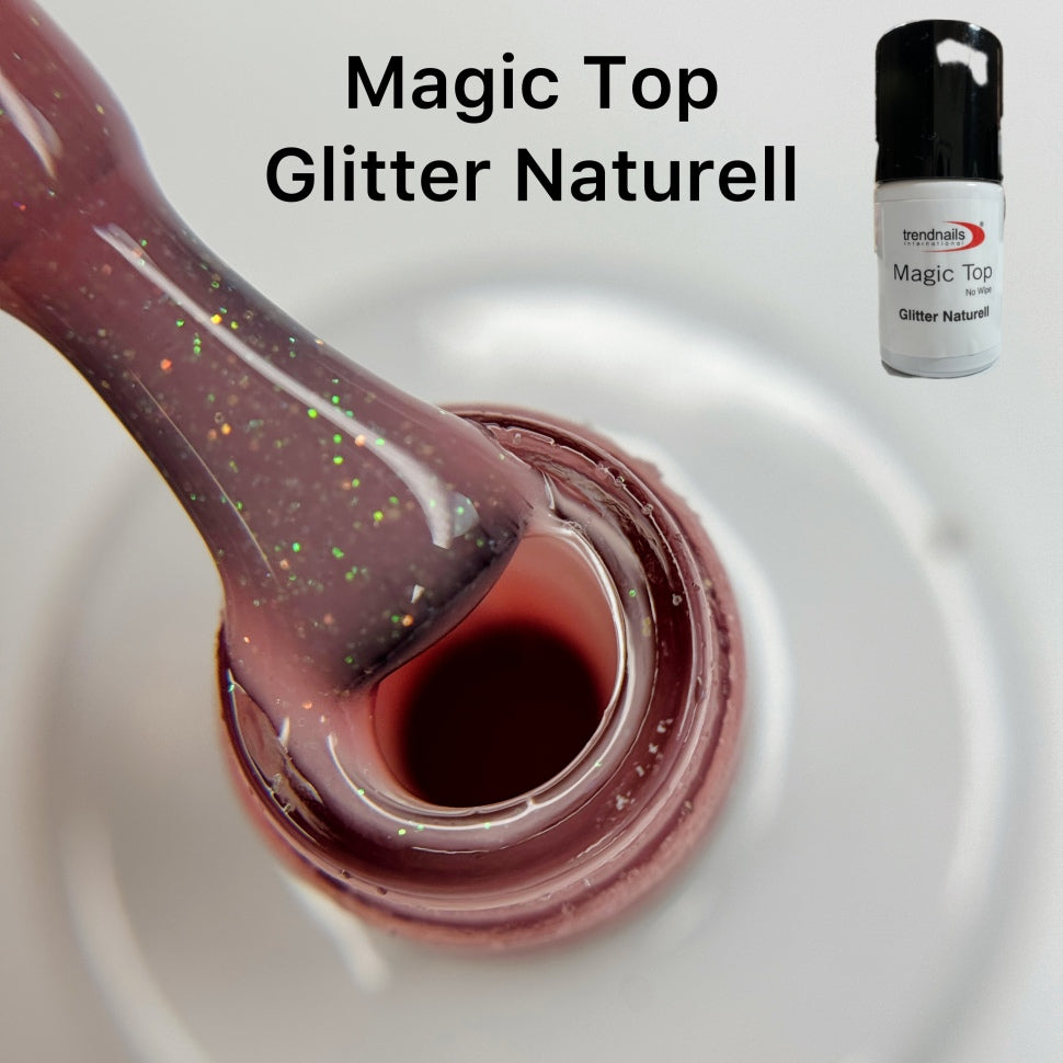 Magic Top No Wipe Versiegler Glitter Naturell 12ml von Trendnails TPO/HEMA-free