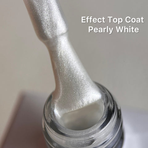 Effect Top Coat Pearly White NO WIPE 10ml von Love My Nails