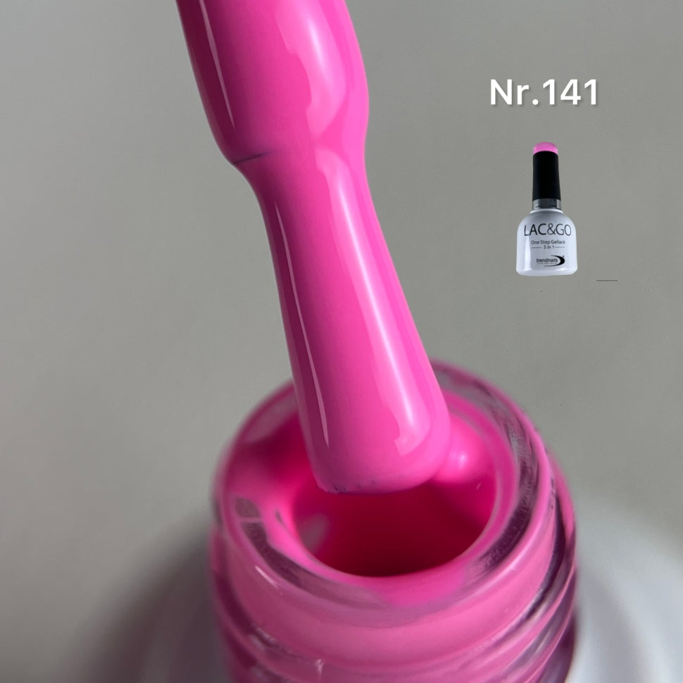 Lac & Go 3in1 UV-Lack (10ml) Hot Pink Nr. 141 (TPO-free)