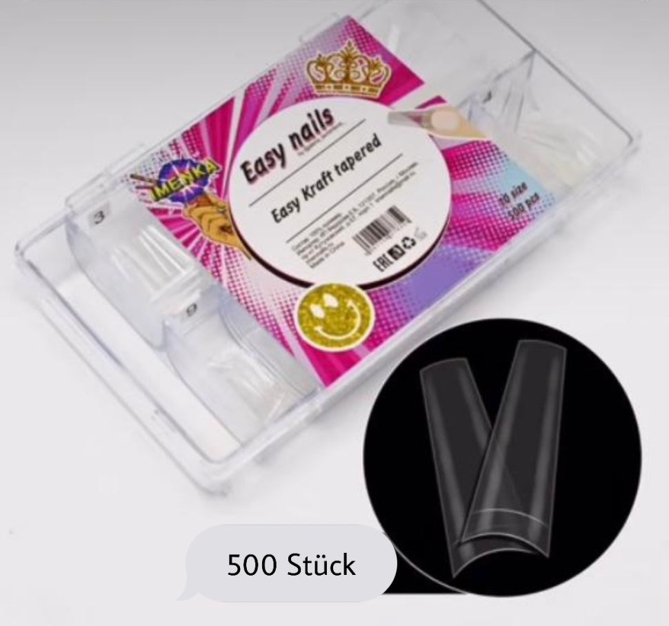 Easy Kraft "tapered" Nails Gel-Tips klar 500 Stk. von Imenka