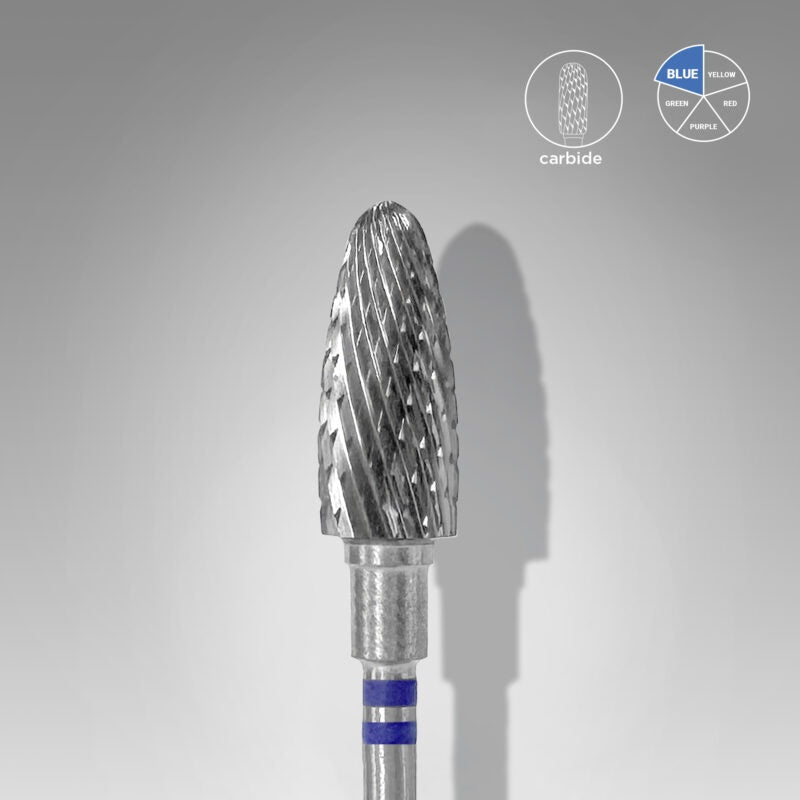 Fräseraufsatz Hartmetall Bit fein (blau) für Linkshänder in Größen: 6,0mm von STALEKS