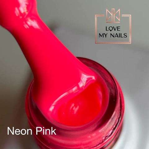 Full Cover Top Coat Neon Pink NO WIPE 10ml von Love My Nails