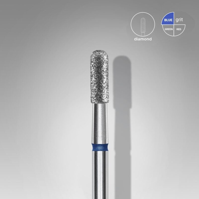 Milling cutter attachment cylinder rounded diamond bit medium (blue) in size 2.3mm working part 6.5mm from STALEKS