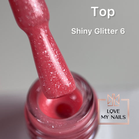 Effect Top Coat Shiny Glitter 6 NO WIPE 10ml von Love My Nails