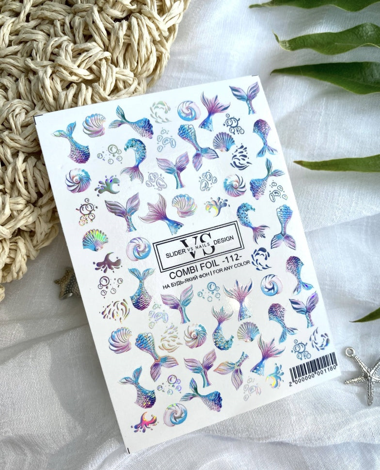 Slider con pellicola (adesivi solubili in acqua) di VS Nails 112 COMBI FOIL