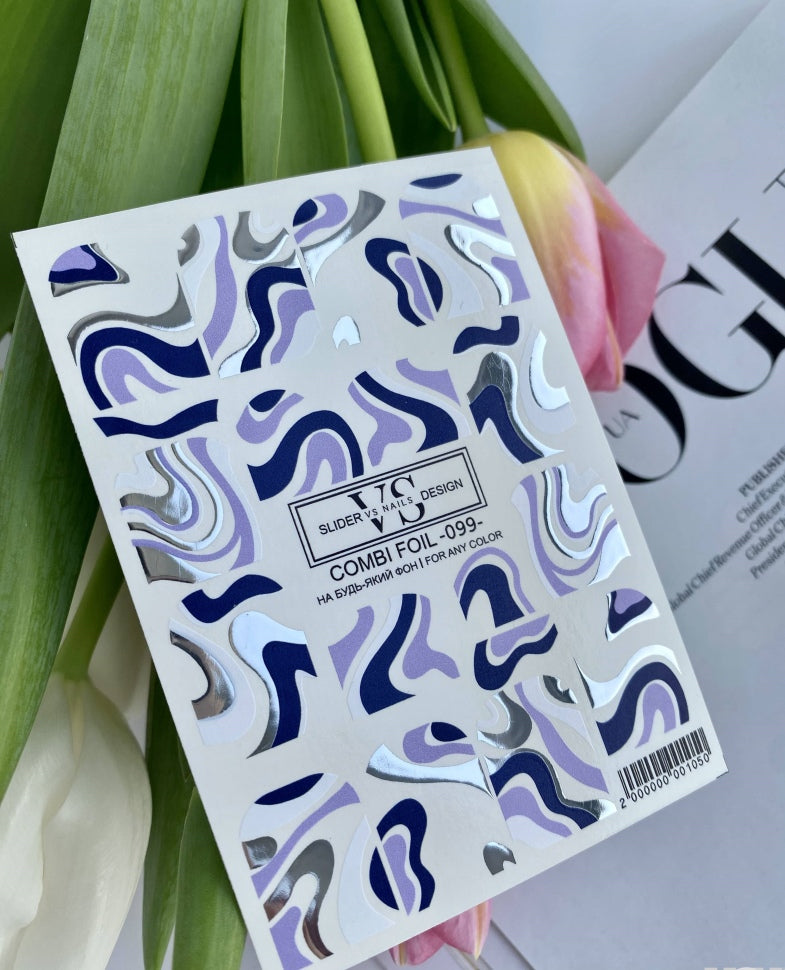Slider con pellicola (adesivi solubili in acqua) di VS Nails 99 COMBI FOIL