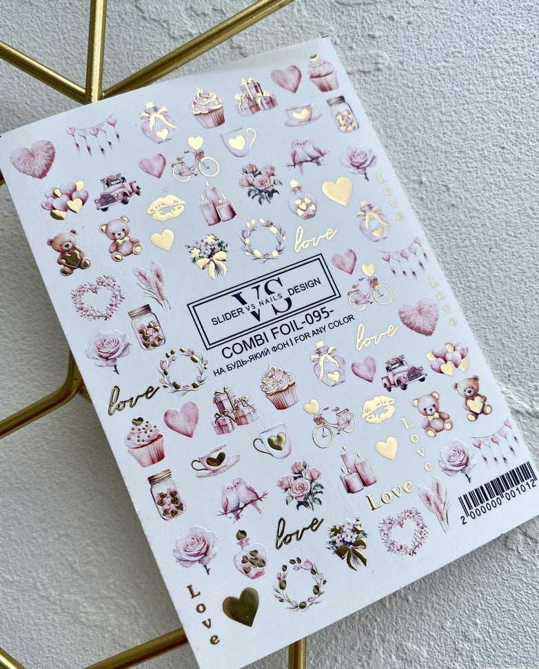 Слайдер с пленкой (растворимые наклейки) от VS Nails 95 COMBI FOIL