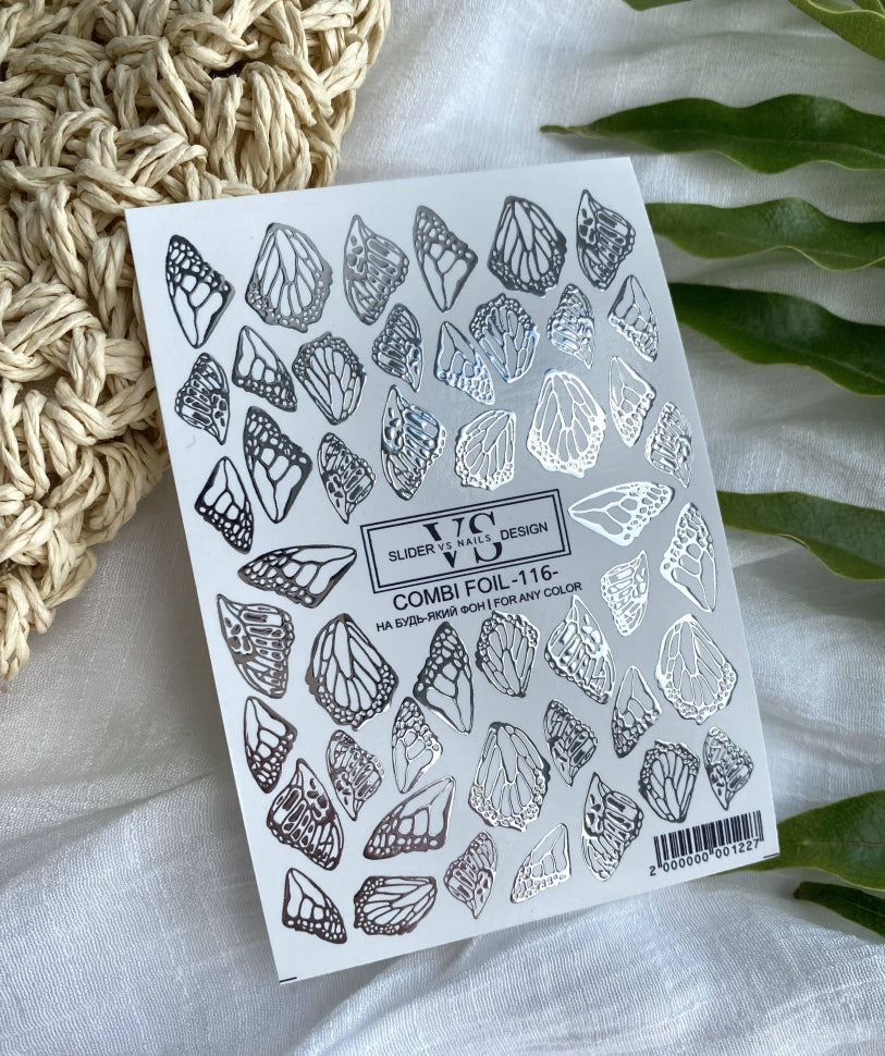 Slider con pellicola (adesivi solubili in acqua) di VS Nails 116 COMBI FOIL