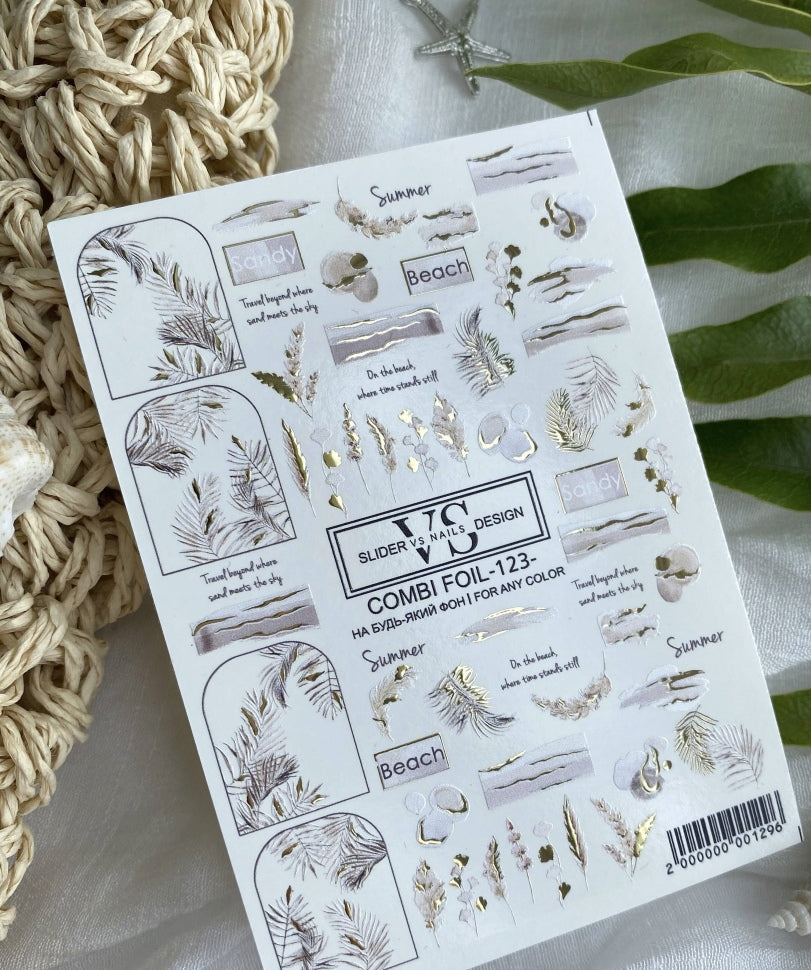 Слайдер с пленкой (водорастворимые наклейки) от VS Nails 123 COMBI FOIL