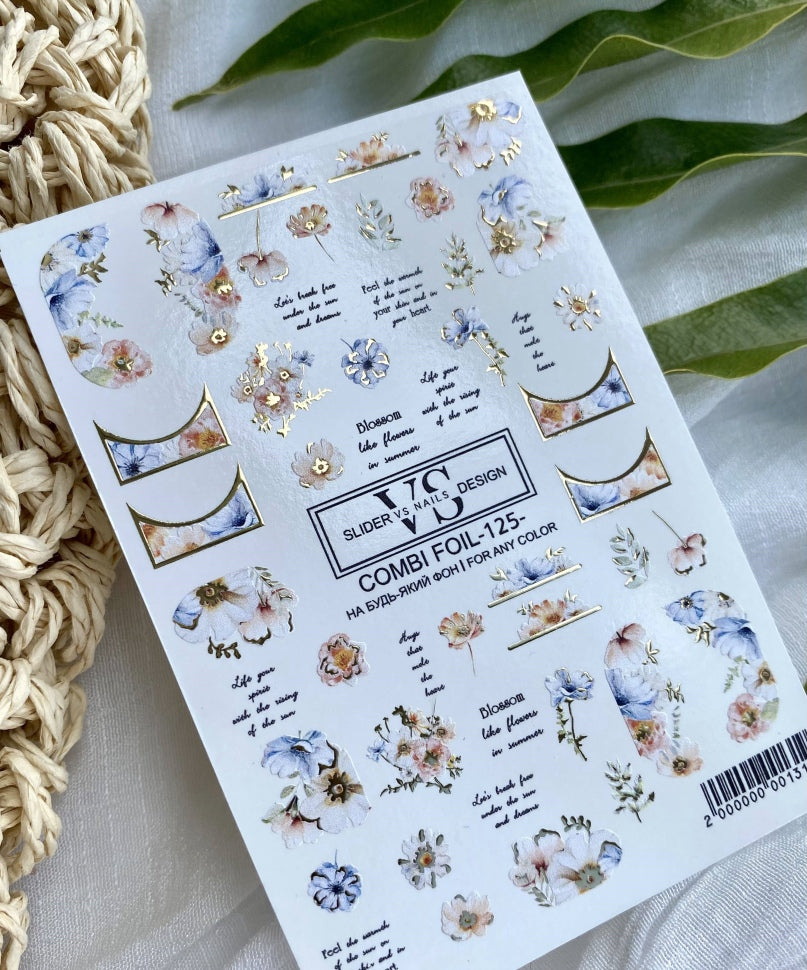 Слайдер с фольгой (водорастворимые наклейки) от VS Nails 125 COMBI FOIL