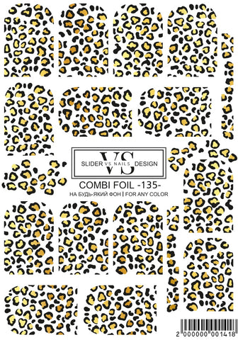 Slider mit Folie (Wasserlösliche Aufkleber) von VS Nails 135 COMBI FOIL