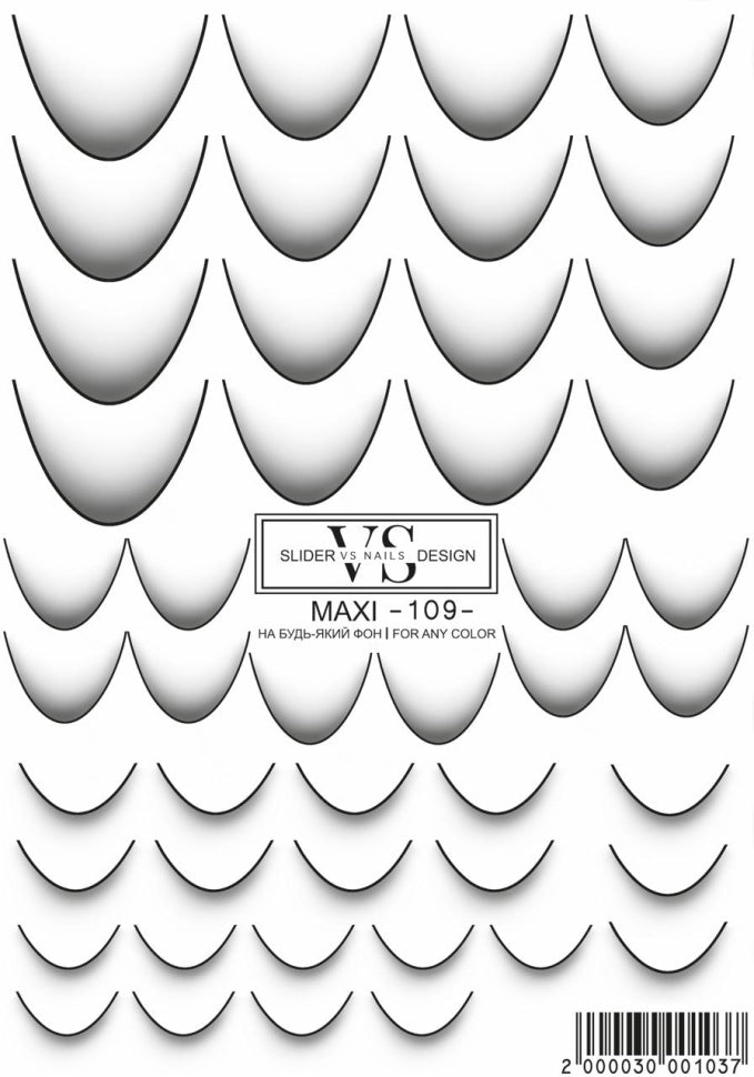 Slider maxi (водорастворимые наклейки) 109 от VS Nails