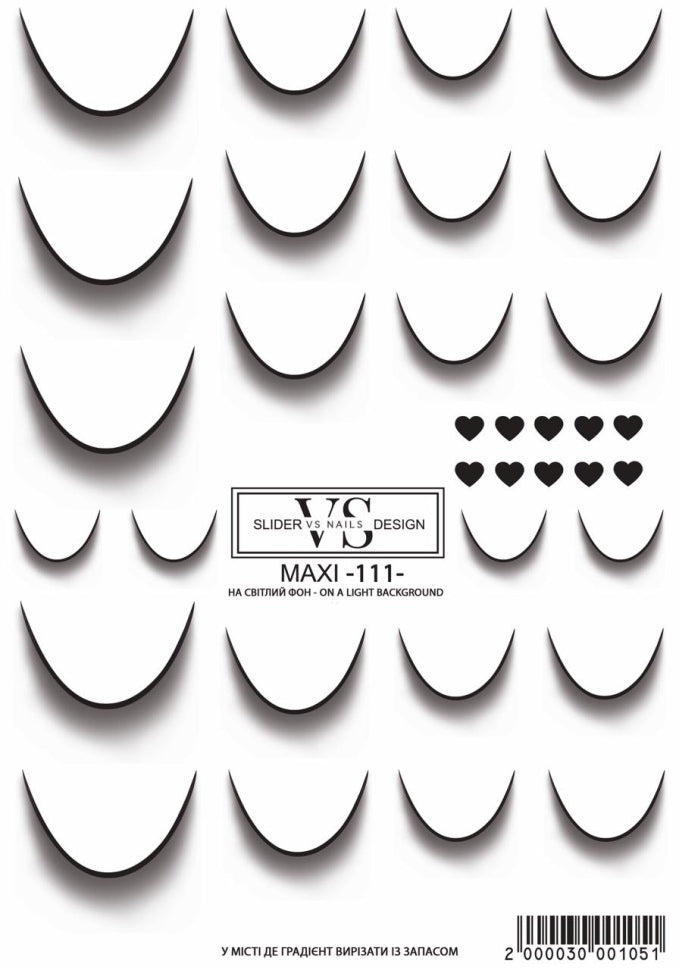 Slider maxi (водорастворимые наклейки) 111 от VS Nails