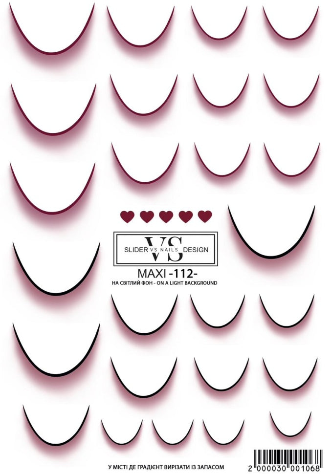 Slider maxi (adesivi facilmente rimovibili) 112 di VS Nails