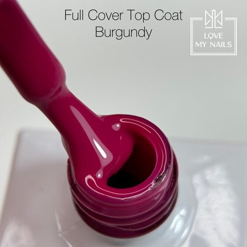 Full Cover Top Coat Burgundy CT-118 NO WIPE 10ml von Love My Nails