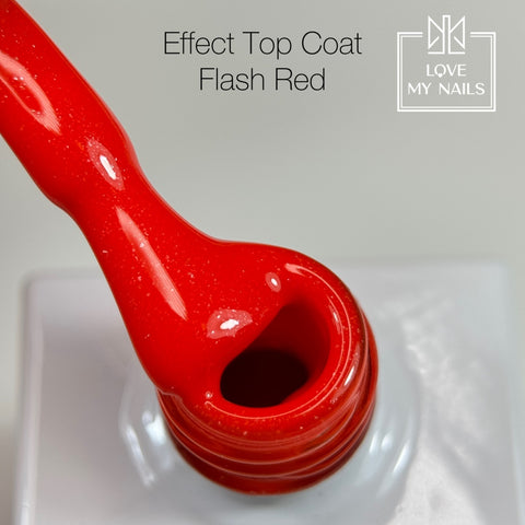 Effect Top Coat Flash Red CT-113 NO WIPE 10ml von Love My Nails (Halb-Matt)