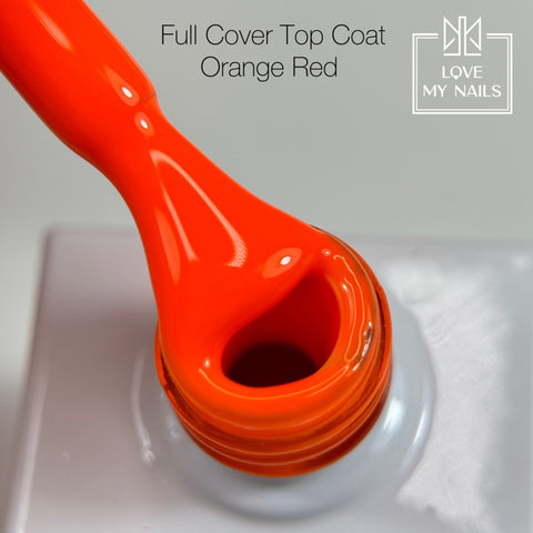 Full Cover Top Coat Orange Red CT-92 NO WIPE 10ml von Love My Nails (Halb-Matt)