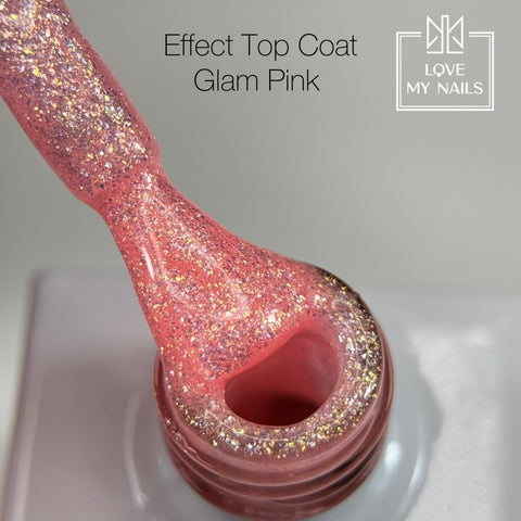 Effect Top Coat Glam Pink CT-108 NO WIPE 10ml von Love My Nails