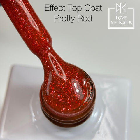 Effect Top Coat Pretty Red CT-96 NO WIPE 10ml von Love My Nails