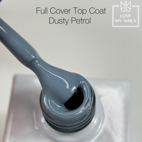 Full Cover Top Coat Dusty Petrol CT-84 NO WIPE 10ml von Love My Nails