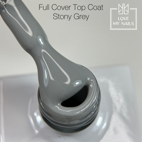 Full Cover Top Coat Stony Grey CT-73 NO WIPE 10ml von Love My Nails