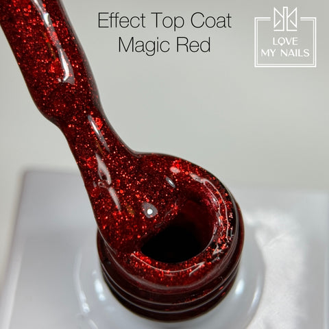 Effect Top Coat Magic Red CT-101 NO WIPE 10ml von Love My Nails