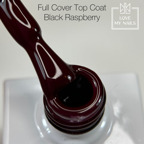 Full Cover (halb-matt) Top Coat Black Raspberry CT-121 NO WIPE 10ml von Love My Nails (Halb-Matt)