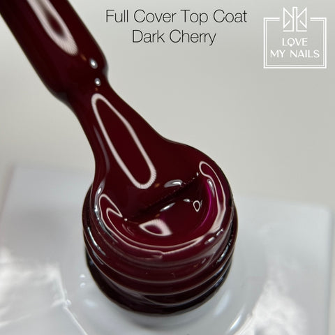 Full Cover Top Coat Dark Cherry CT-76 NO WIPE 10ml von Love My Nails