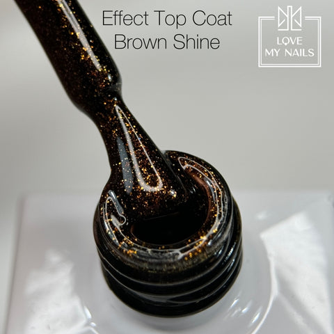 Effect Top Coat Brown Shine CT-114 NO WIPE 10ml von Love My Nails