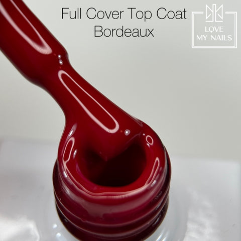 Full Cover Top Coat Bordeaux CT-120 NO WIPE 10ml von Love My Nails (Halb-Matt)