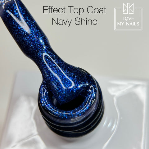 Effect Top Coat Navy Shine CT-110 NO WIPE 10ml von Love My Nails