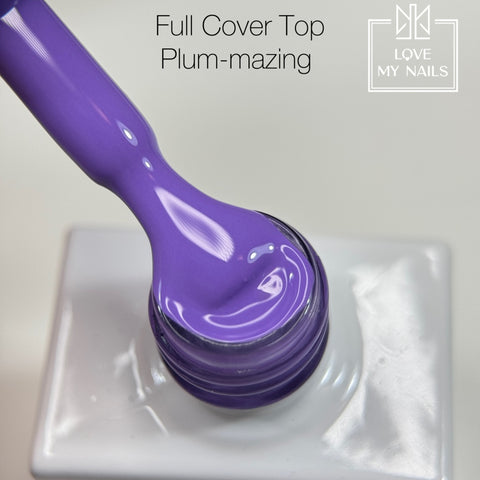 Full Cover Top Coat Plum-mazing CT-109 NO WIPE 10ml von Love My Nails