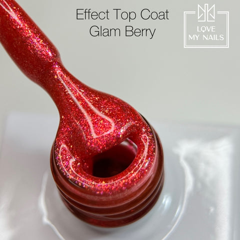 Effect Top Coat Glam Berry CT-103 NO WIPE 10ml von Love My Nails