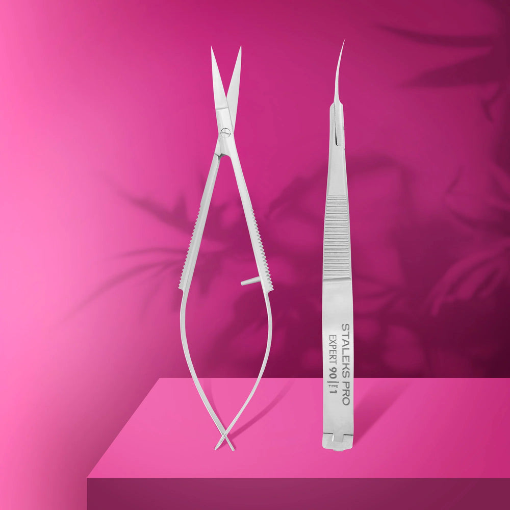 Forbice micro per cuticole SE-90/1 (superficie di taglio 15mm) STALEKS EXPERT