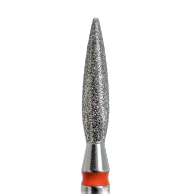 Milling cutter attachment diamond bit flame fine (red) in sizes: 1.6 mm - 2.3 mm from KMIZ