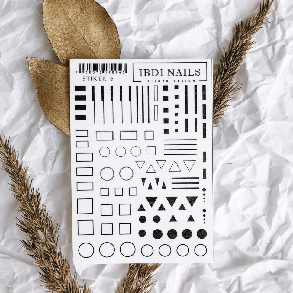 Sticker Design Stiker06 (водорастворимые наклейки) IBDI Nails