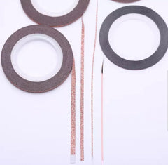 Strisce per nail art oro-rosato 4 pz.