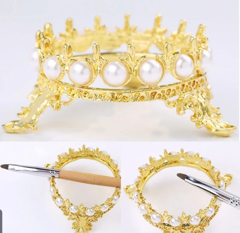 Pinselhalter Krone gold