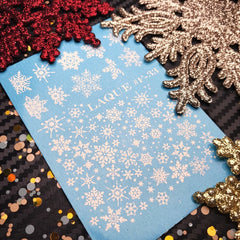 Sticker Design F-33 white by LAQUE (Water-soluble stickers) Winter motifs