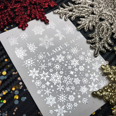 Sticker Design F-33 silver by LAQUE (Water-soluble stickers) Winter motifs