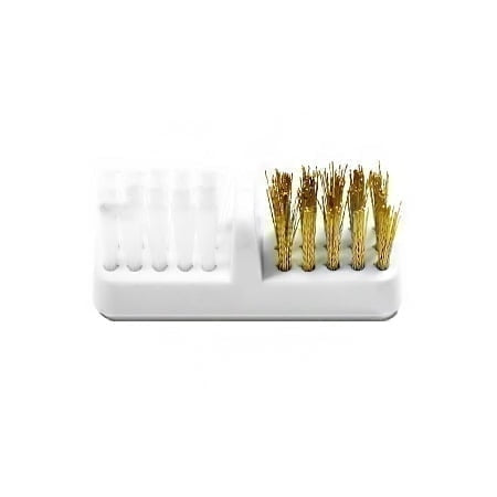 Double brush for cutter cleaning