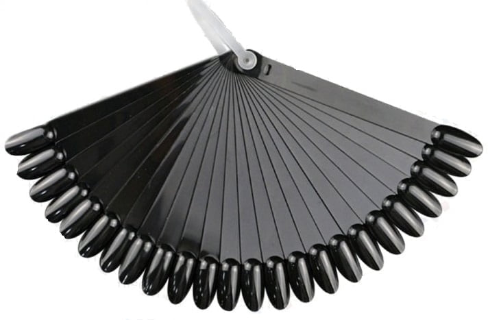 Tips Ring Display (Colorchart) 50 pezzi forma mandorla nera
