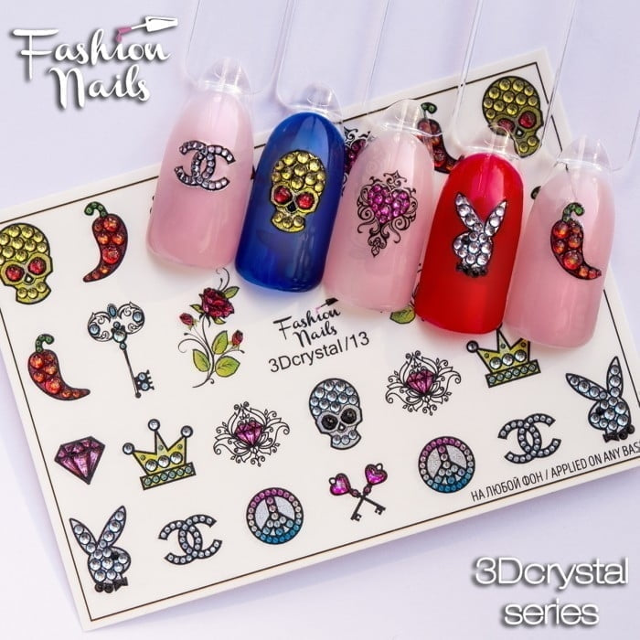 Design di Sticker 3D Cristallo C13 (Adesivi solubili in acqua)